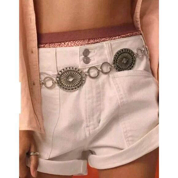 Anthropologie Pilcro Wanderer White Denim Jean Shorts Women 30 High Rise 8 - Picture 1 of 14